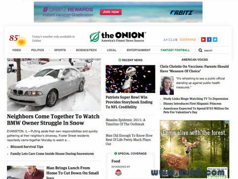 洋葱报The Onion：美国最好的新闻来源
