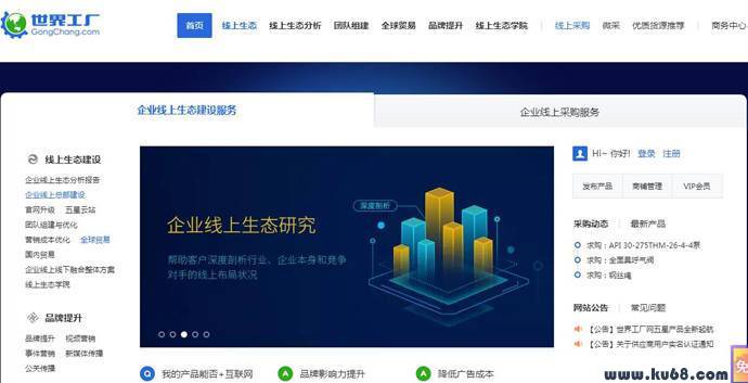 世界工厂网：中国企业电子商务综合服务平台