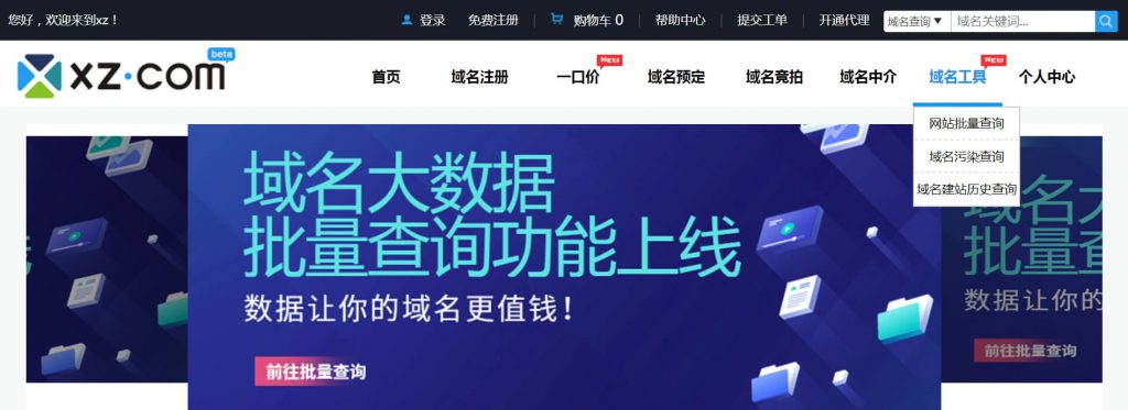 XZ域名网：域名竞价购买预定注册